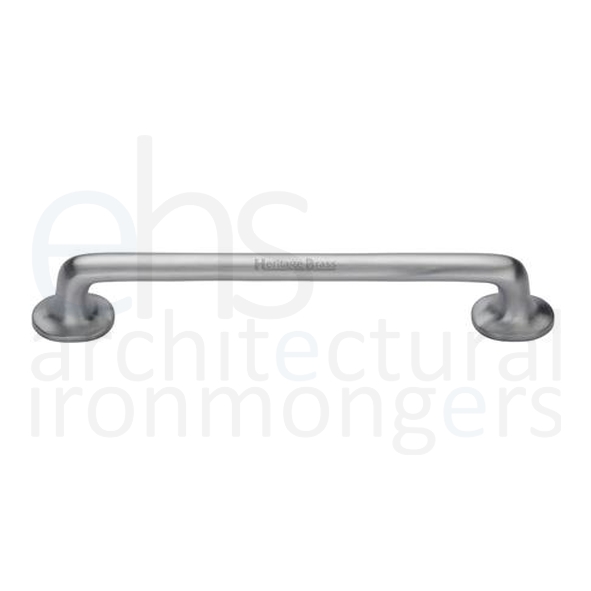 C0376 203-SC • 203 x 232 x 32mm • Satin Chrome • Heritage Brass Traditional Cabinet Pull Handle